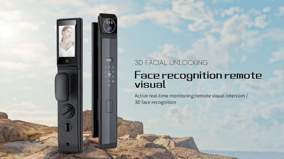 Secure Smart Lock Intercom 3D Face Automatic Door Lock For Apartment