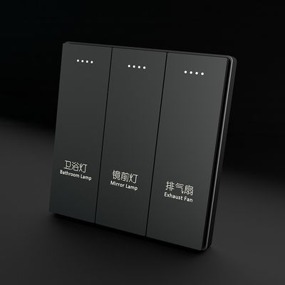 Smart Zigbee Switches Customized Black Wall Switch for Tuya APP Control in Smart Home