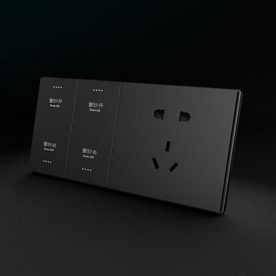 Smart Zigbee Switches Customized Black Wall Switch for Tuya APP Control in Smart Home