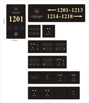 Customized Hotel Doorplate Switch With DND Switch Light Touch Switch For Hotels