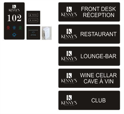 MUR Acrylic Hotel Room Name Plate 220V Hotel Doorplate Switch