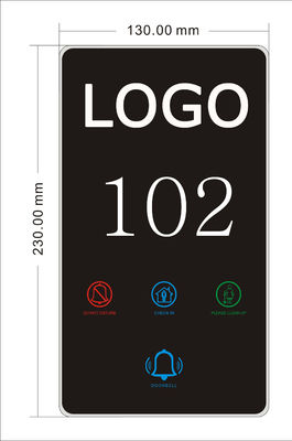 LED Touch Hotel Room Door Signs DND Switch Neon House Number Signs