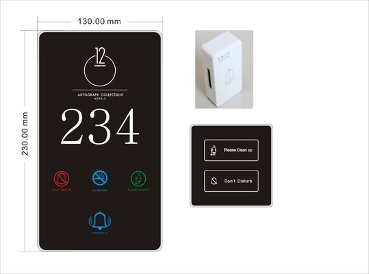 LED Touch Hotel Room Door Signs DND Switch Neon House Number Signs