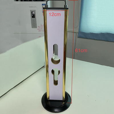 Gold Fingerprint Password Smart Digital Door Lock Display Rack For Exhibition Stan