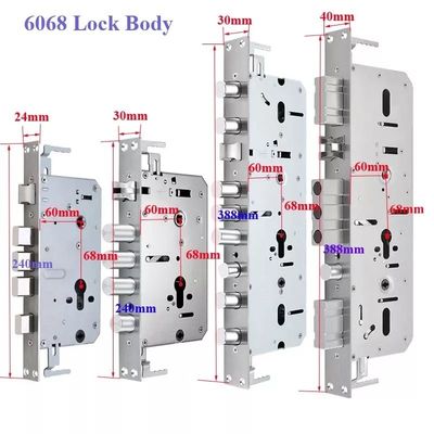 Stainless Steel Door Electronic Keyless Lock Body For Home Smart Sliding Door Mortise