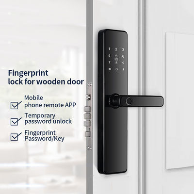 Office Biometric Fingerprint Password Key Card WIFI BLE Intelligent Door Lock Qleung S819