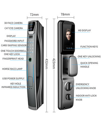 Qleung S937MAX Unlock Door Smart Home Wifi Lock Face Recognition Wifi App Password Finger Print