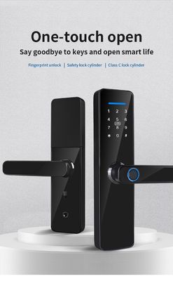 Convenient Biometric Finger Print Code Card Key Door Lock for Apartments WiFi Enabled