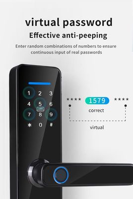 Smart Life Tuya Wifi Lock WiFi TTlock BLE Unlock Steel Door with Password Fingerprint
