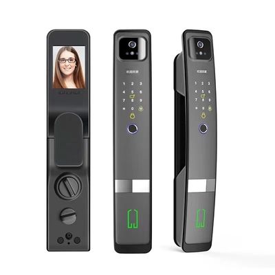 6068 Mortise Tuya APP Password Card Fingerprint Electronic Door Lock With Face Camera 6kg