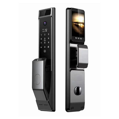 Office Door Smart Lock S914MAX Fingerprint Tuya APP Password RFID Card with HD Camera
