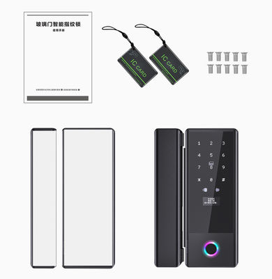 Gold G10S Glass Lock with Tuya app ttlock app Unlock way fingerprint/password/card/key