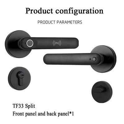 Upgrade Home Security Tuya Fingerprint Key USB Port Door Handle Lever Lock