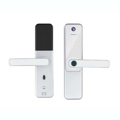 8 Language Code Wifi Tuya Digital Door Lock with Smart Fingerprint Camera and OEM LOGO