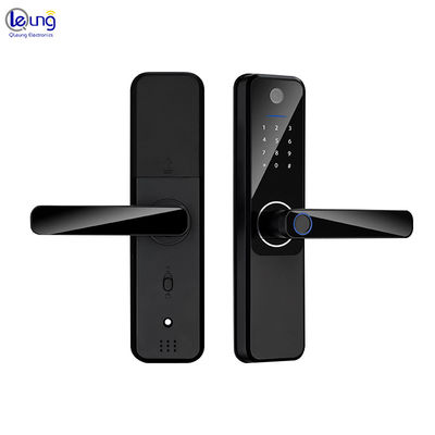8 Language Code Wifi Tuya Digital Door Lock with Smart Fingerprint Camera and OEM LOGO