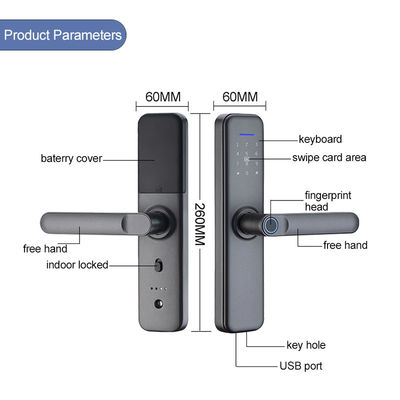 Smart Code Door Lock Cerradura Inteligente For Stainless Steel Door