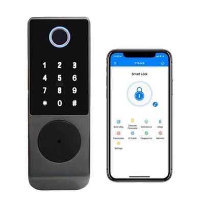 IP65 TTlock Bluetooth Controlled Door Lock Biometric Finger Print
