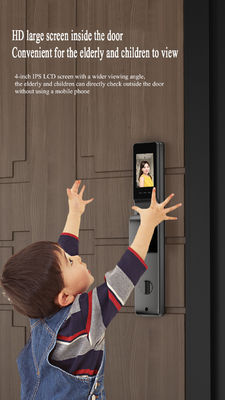 Standard Mortise Video Intercom Door Lock Grey Automatic Door Locks For Houses