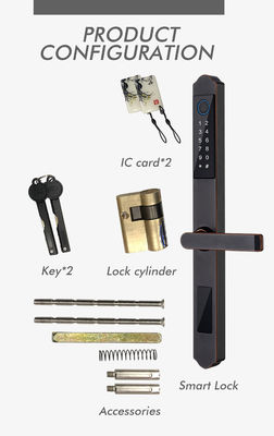 30mm-60mm Thickness Electronic Keyless Door Locks Smart Door Lock Waterproof
