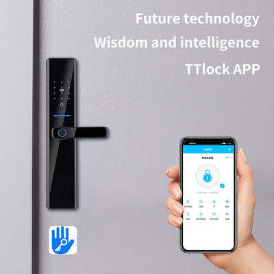 Steel Door Wifi Fingerprint Lock S819-2 Digital Password Lock For Apartment