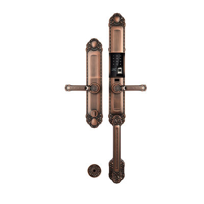 Red Bronze Automatic Fingerprint Door Lock Zinc Alloy App Door Lock