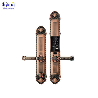 Red Bronze Automatic Fingerprint Door Lock Zinc Alloy App Door Lock