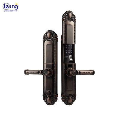 Red Bronze Automatic Fingerprint Door Lock Zinc Alloy App Door Lock