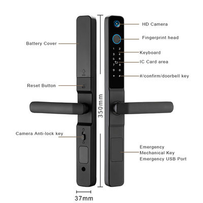 High Security S617MAX Tuya Wifi Peephole Smart Lock with Camera Password Fingerprint Password