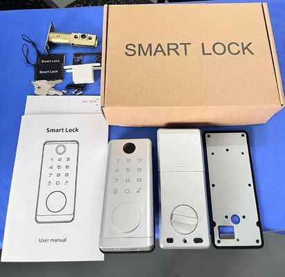 Silver BLE Door Lock Alkaline Battery Unlock Electronic Key Card Door Locks