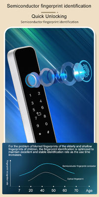 Waterproof IP65 Smart Lock for Office Tuya WIFI TTlock APP Black Silver Handle Intelligent Lock for Sliding Door