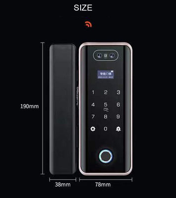 Glass Face Recognition Door Lock Fingerprint Password Tuya Wifi Lock For Office