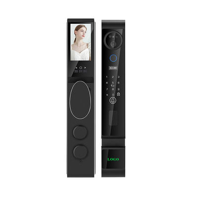 Face Recognition Video Intercom Door Lock Tuya Smart Glass Door Lock