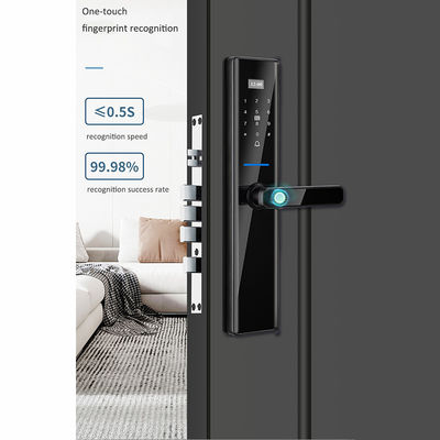 Black Intelligent Bluetooth Door Lock Remote Electronic Door Locks For Homes