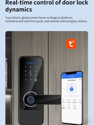 Multi Language Smart Fingerprint Lock Department Fingerprint Door Lock Bedroom