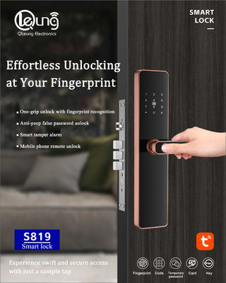 6068 Mortise Fingerprint Doorlock Tuya TTlock Wifi APP Optional
