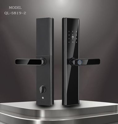 Black Smart Life Fingerprint Door Lock For Tuya Wifi TTlock App