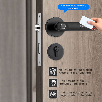 Electronic Fingerprint Password Card Keyless Tuya APP Remote Control Entry Smart Door Lock