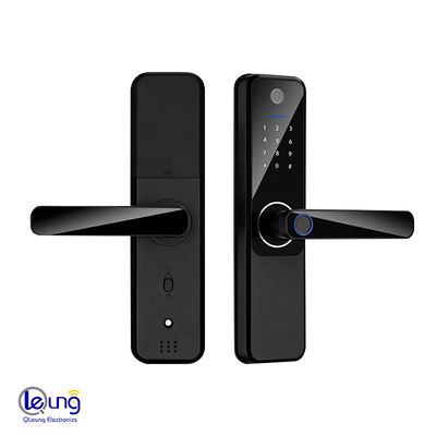 Remote Unlocking Card Code Fingerprint Door Lock With Camera For 5050mm Mortise