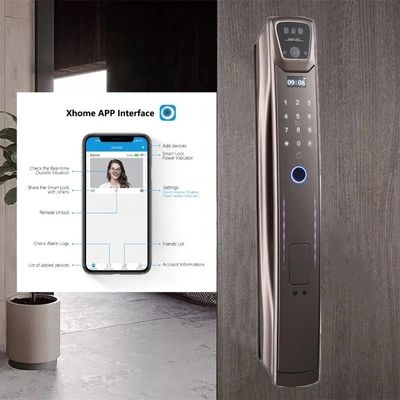 Coffee Gold Face Id Smart Lock S937MAX Face Recognition Smart Lock