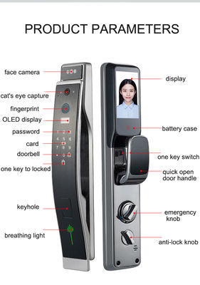 3D Face Recognition Door Lock System S938MAX Smart Door Lock Face Recognition