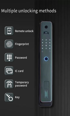 Tuya 6068 Mortise Android Controlled Door Lock Fingerprint Code Card Key
