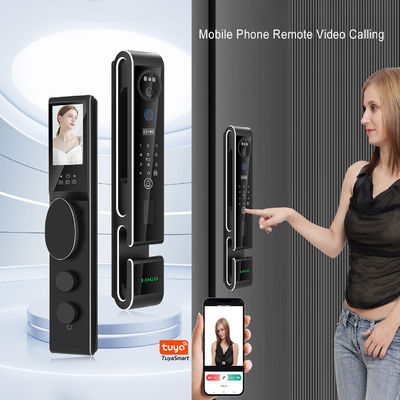 Face Recognition Video Intercom Door Lock Tuya Smart Glass Door Lock
