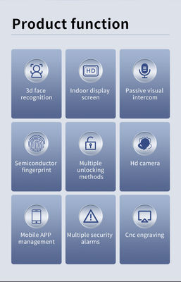 S666 Smart Door Lock With Wifi 3D Face ID Video Intercom Automatic Fingerprint Card Key