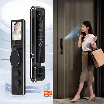 S666 Smart Door Lock With Wifi 3D Face ID Video Intercom Automatic Fingerprint Card Key