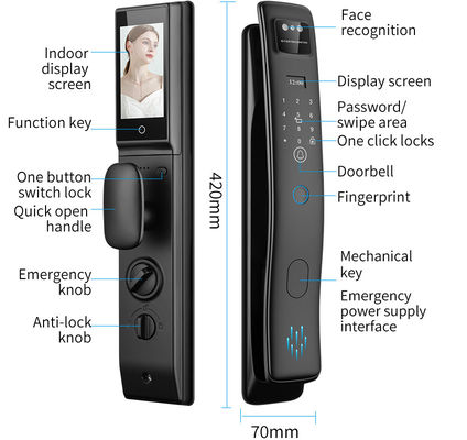 S958Max 3D Face Lock Tuya Wifi With Video Intercom Lock Fingerprint Card Key Code Smart Lock