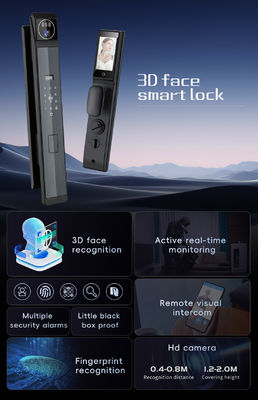 Qleung S940max Remote Visual Intercom 3D Face Fingerprint Password Unlock Smart Door Lock