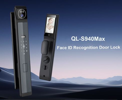 S940Max Automatic Door Lock With 3D Face ID Fingerprint Code WiFi Video Calling Key Card