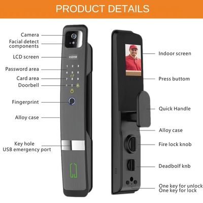 Qleung S924MAX Biometric Fingerprint With HD Camera Digital Remote Control Smart Door Lock