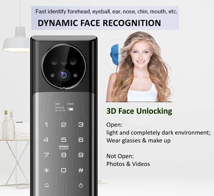S923MAX Digital Door Lock with Fingerprint Password Card Key Wifi 3D Face ID