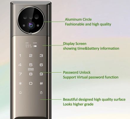 S923MAX Digital Door Lock with Fingerprint Password Card Key Wifi 3D Face ID